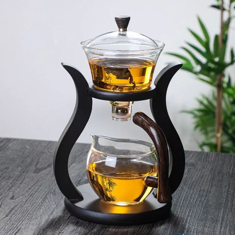 Set Tè Magico Semi-Automatico Innovativo, Vetro Borosilicato, Infuso Perfetto